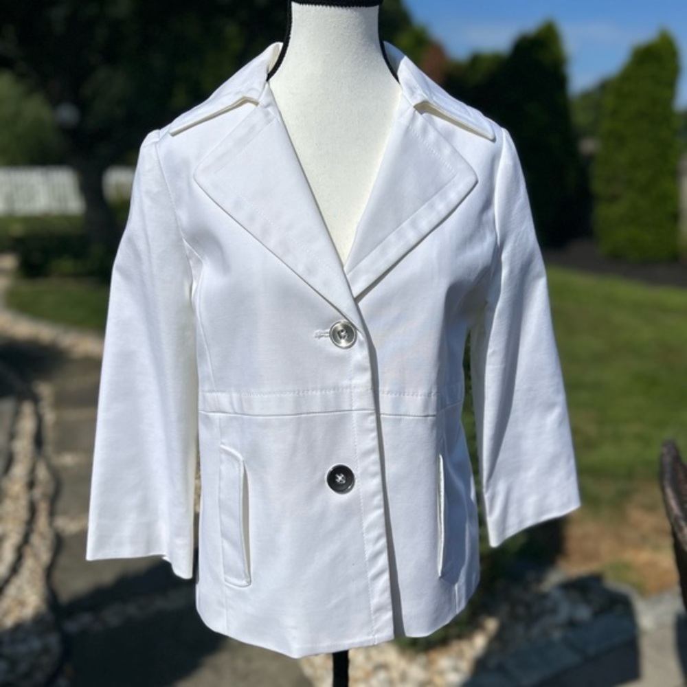 Rafaella White Tailored Blazer Jacket